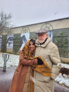 Mbah & Granddad in the snow